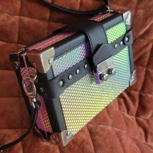 Call It Spring: Iridescent box Crossbody Clutch